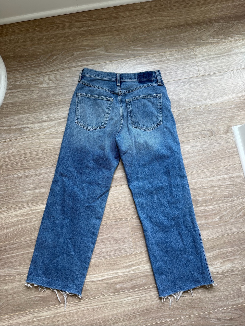 AMO Denim Women’s  High Rise Jeans Sz 27 100% Cotton Medium Wash - Picture 7 of 9